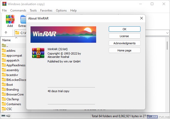 WinRAR 32 bit